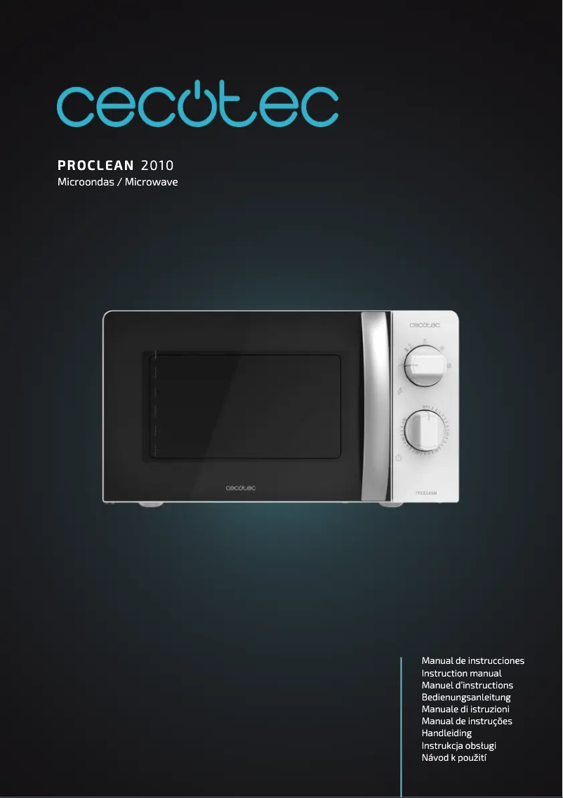 Page n°1 - Manuel utilisateur Cecotec ProClean 2010