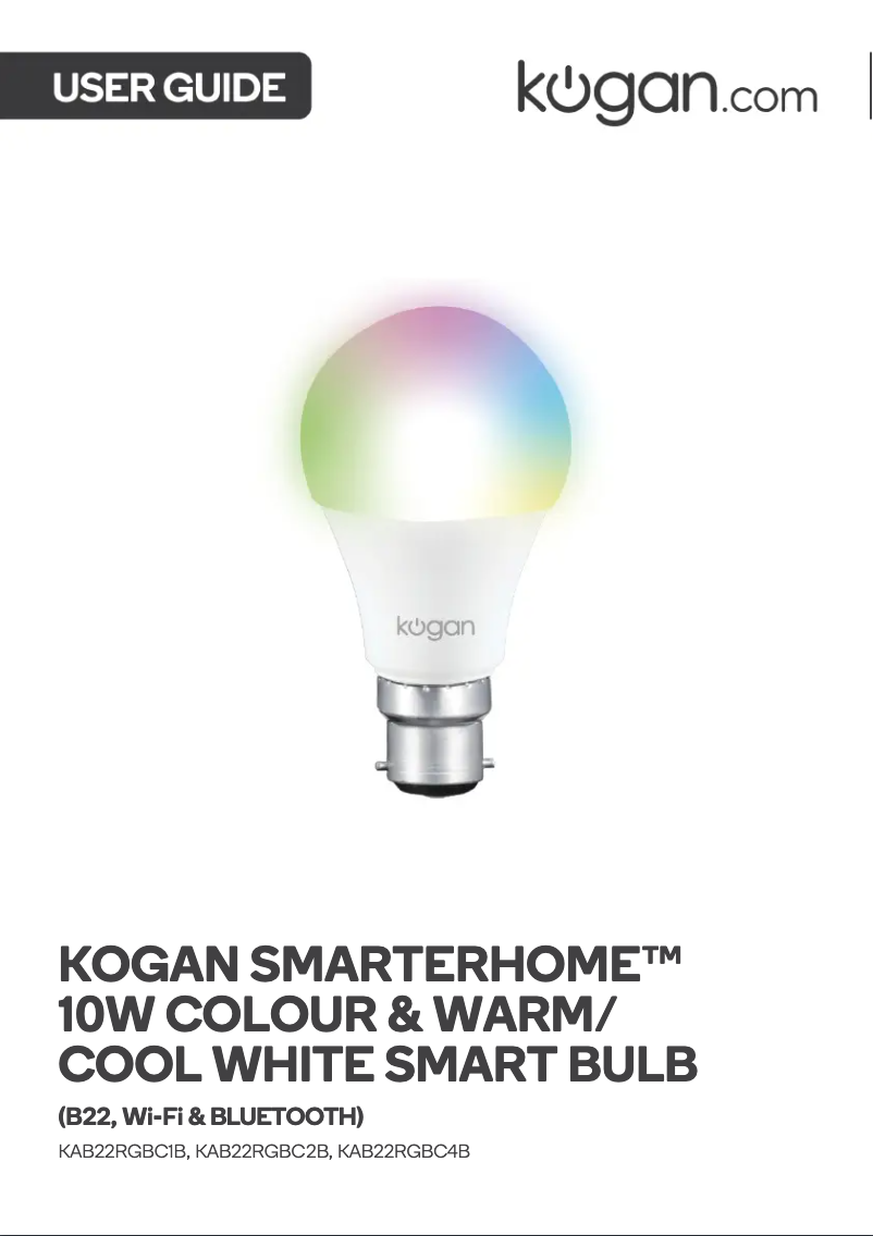 Page n°1 - Manuel utilisateur Kogan KAB22RGBC4B