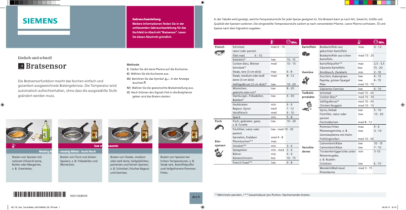 Page n°1 - Manuel utilisateur Siemens ED707FQ25E
