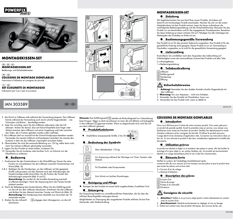 Page 1 de la notice Manuel utilisateur Powerfix HG02796
