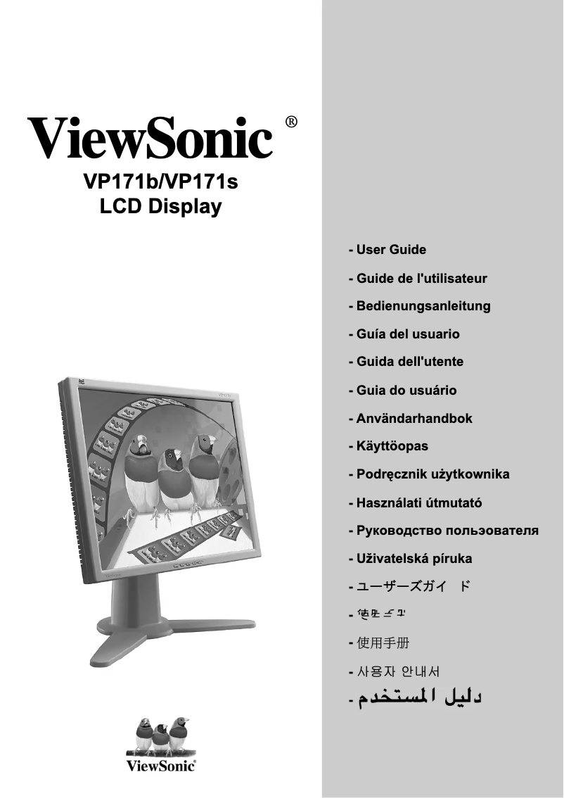 Página 1 del manual Manual de usuario Viewsonic VP171s