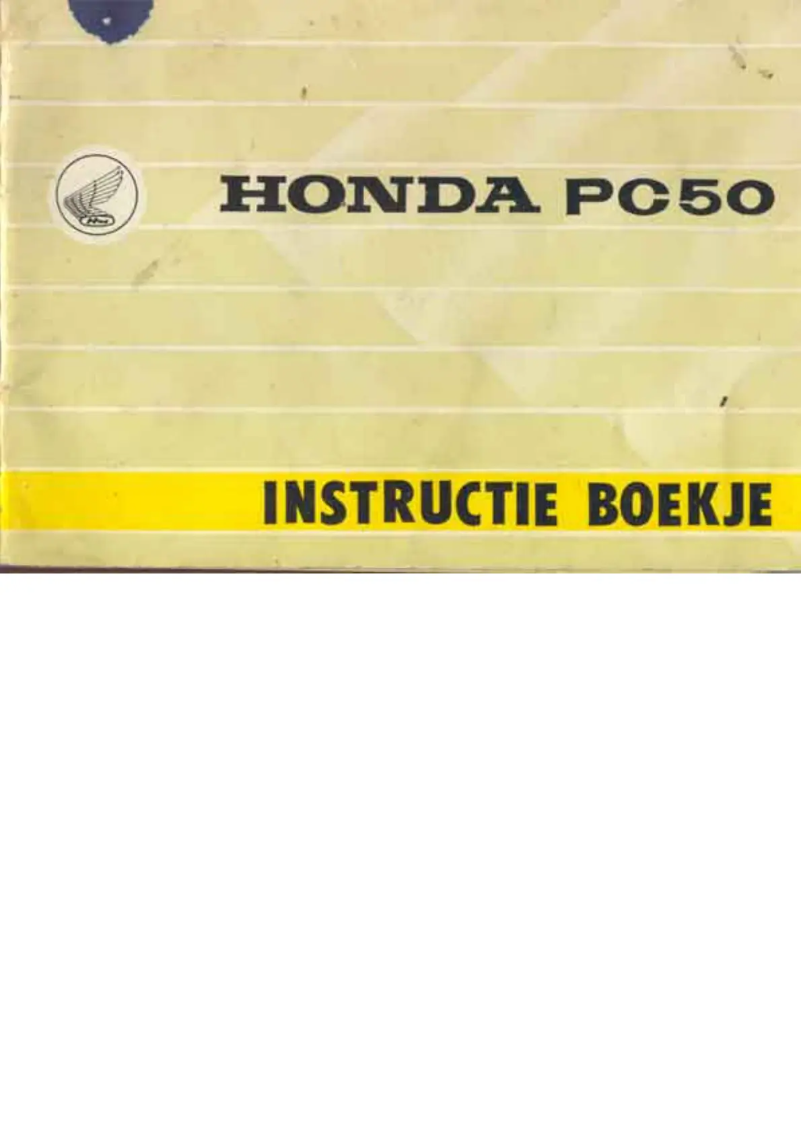 Página 1 del manual Manual de usuario Honda PC50