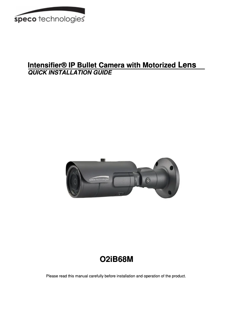 Image de la première page du manuel de l'appareil O2IB68M