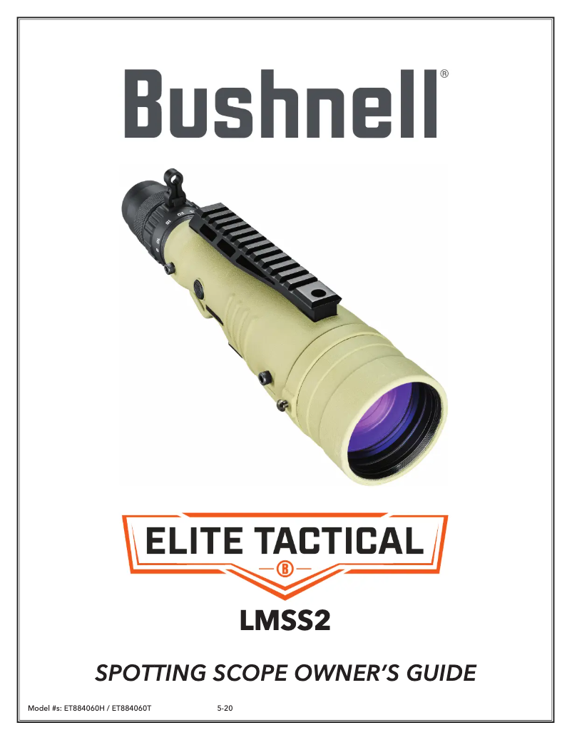 Image de la première page du manuel de l'appareil Elite Tactical LMSS2
