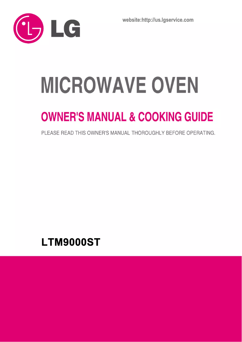 Page 1 de la notice Manuel utilisateur LG LTM9000ST