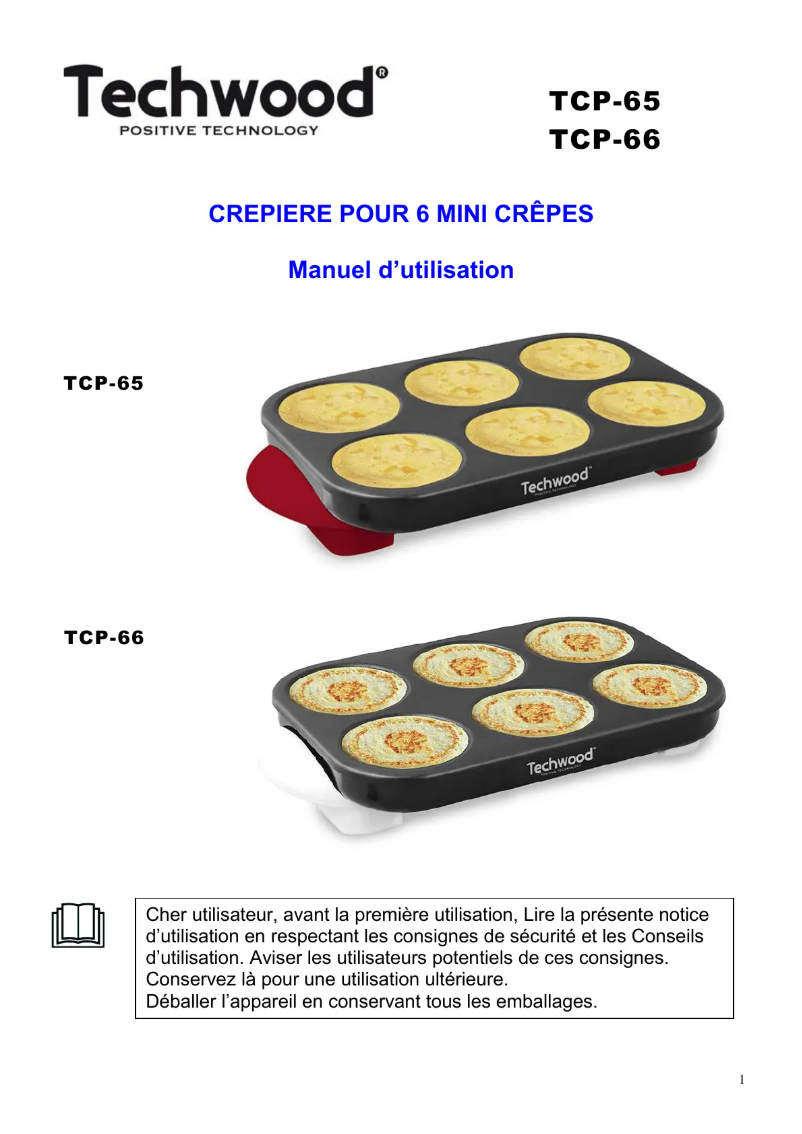 Page n°1 - Manuel utilisateur Techwood TRA-88