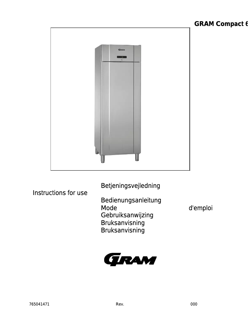 Page n°1 - Manuel utilisateur Gram PLUS