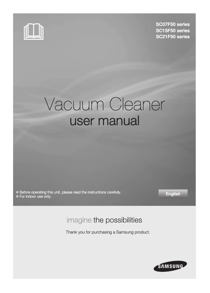 Image de la première page du manuel de l'appareil SC21F50VA