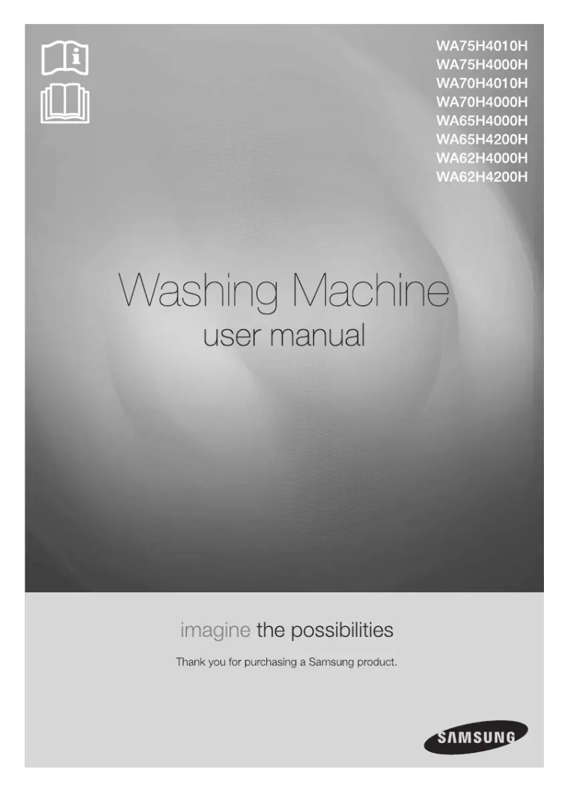 Page 1 de la notice Manuel utilisateur Samsung WA65H4020HL