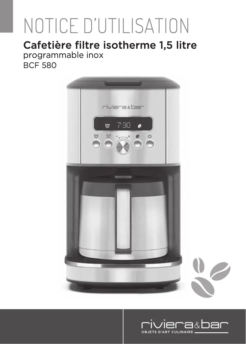 Página 1 del manual Manual de usuario Riviera & Bar BCF580
