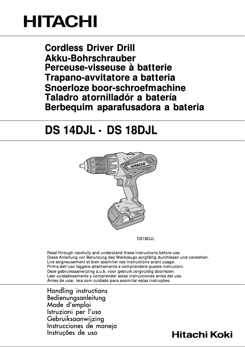 Page n°1 - Manuel utilisateur Hitachi DS18DJL(WC)