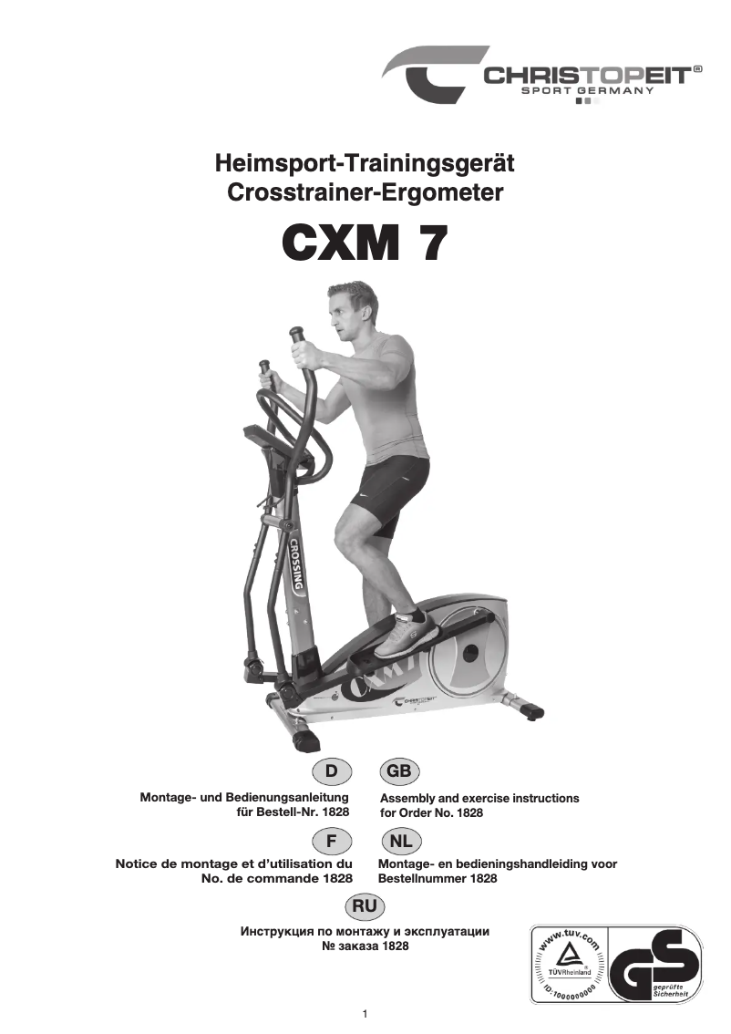 Page n°1 - Manuel utilisateur Christopeit CXM 7