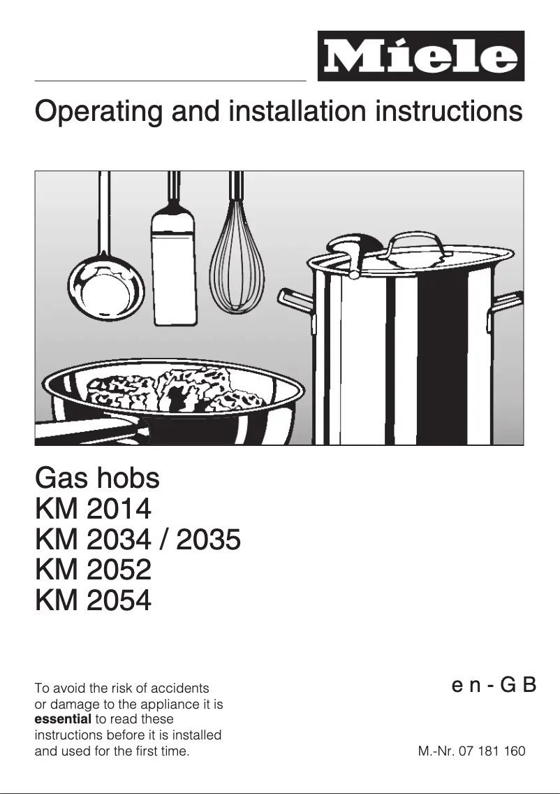 Image de la première page du manuel de l'appareil KM 2014
