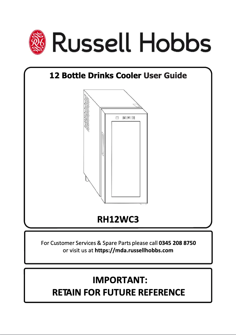 Page 1 de la notice Manuel utilisateur Russell Hobbs RH12WC3