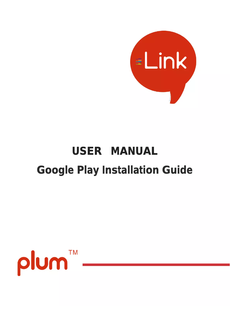 Page n°1 - Manuel utilisateur Plum Link