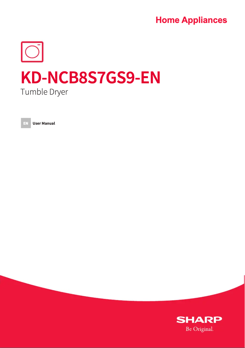 Page 1 de la notice Manuel utilisateur Sharp KD-NCB8S7GS9-EN