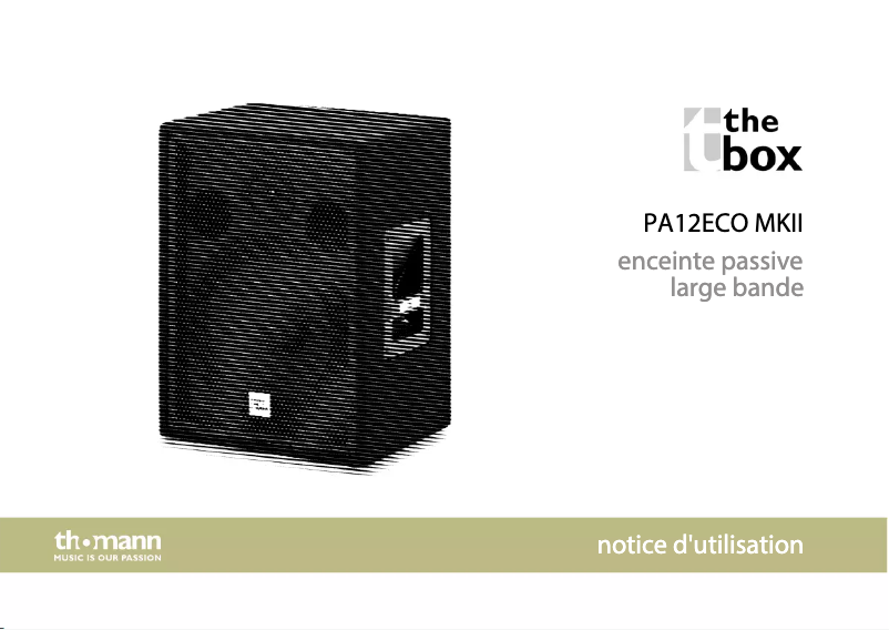 Image de la première page du manuel de l'appareil PA 12 ECO MKII