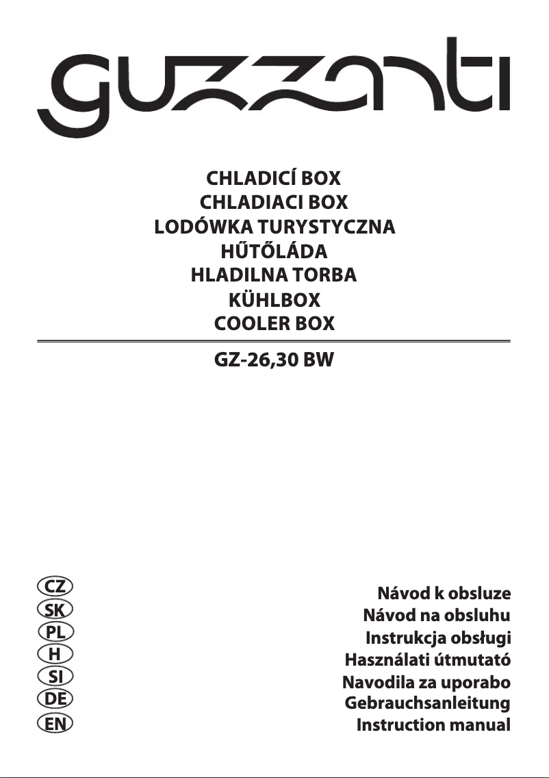 Image de la première page du manuel de l'appareil GZ-26BW