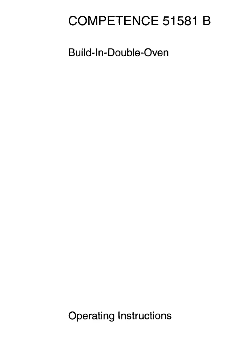 Page 1 de la notice Manuel utilisateur AEG Competence 51581 B ew
