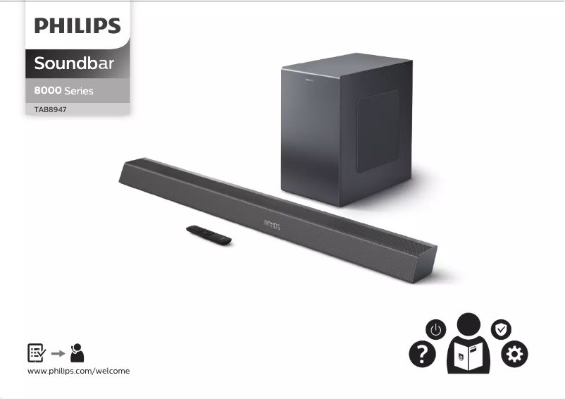 Page 1 de la notice Guide de démarrage rapide Philips TAB8947