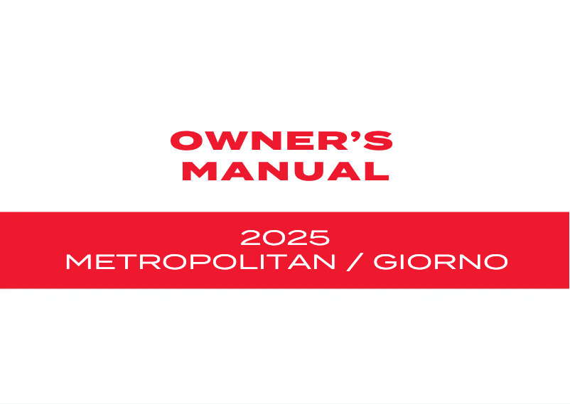 Page 1 de la notice Manuel utilisateur Honda Metropolitan (2025)