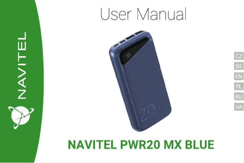 Image de la première page du manuel de l'appareil PWR20 MX