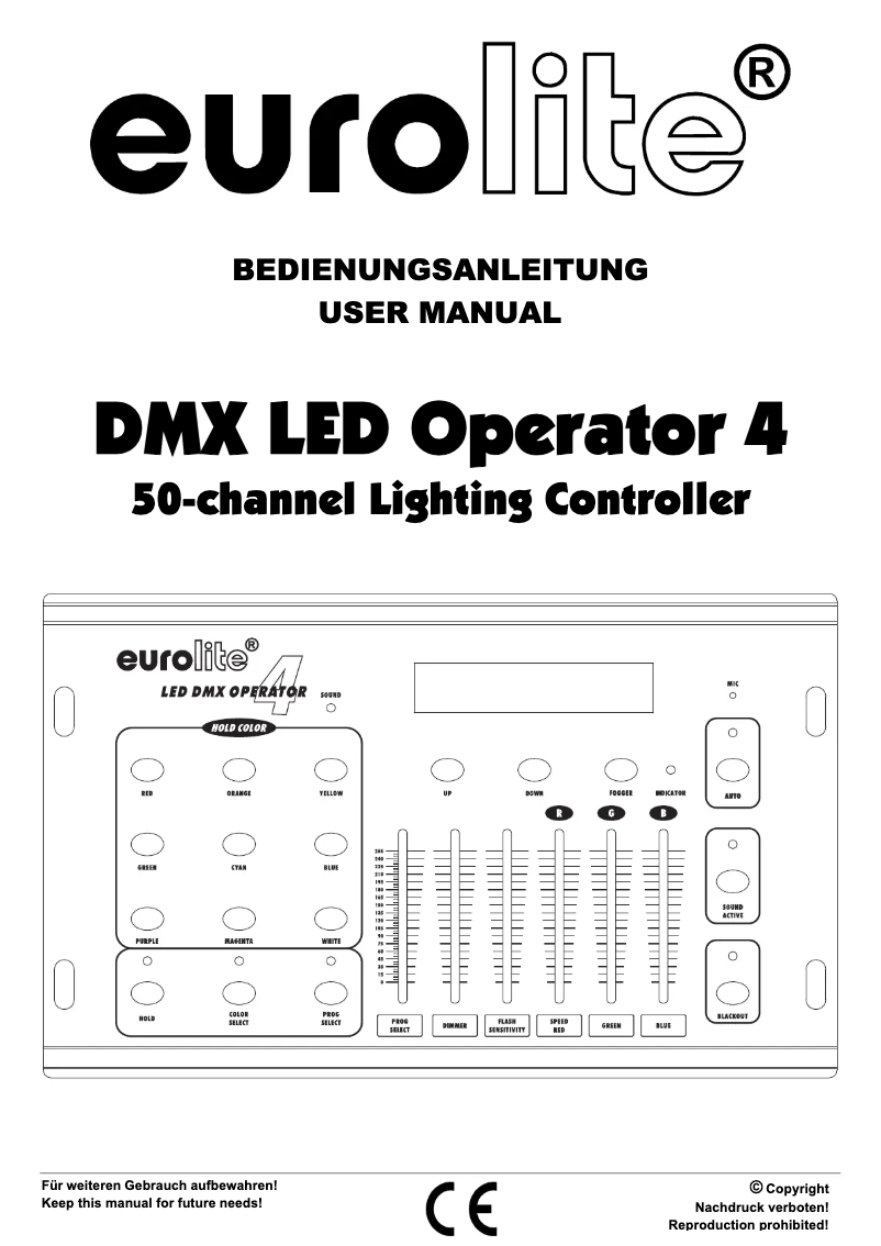 Página 1 del manual Manual de usuario Eurolite DMX LED Operator 4