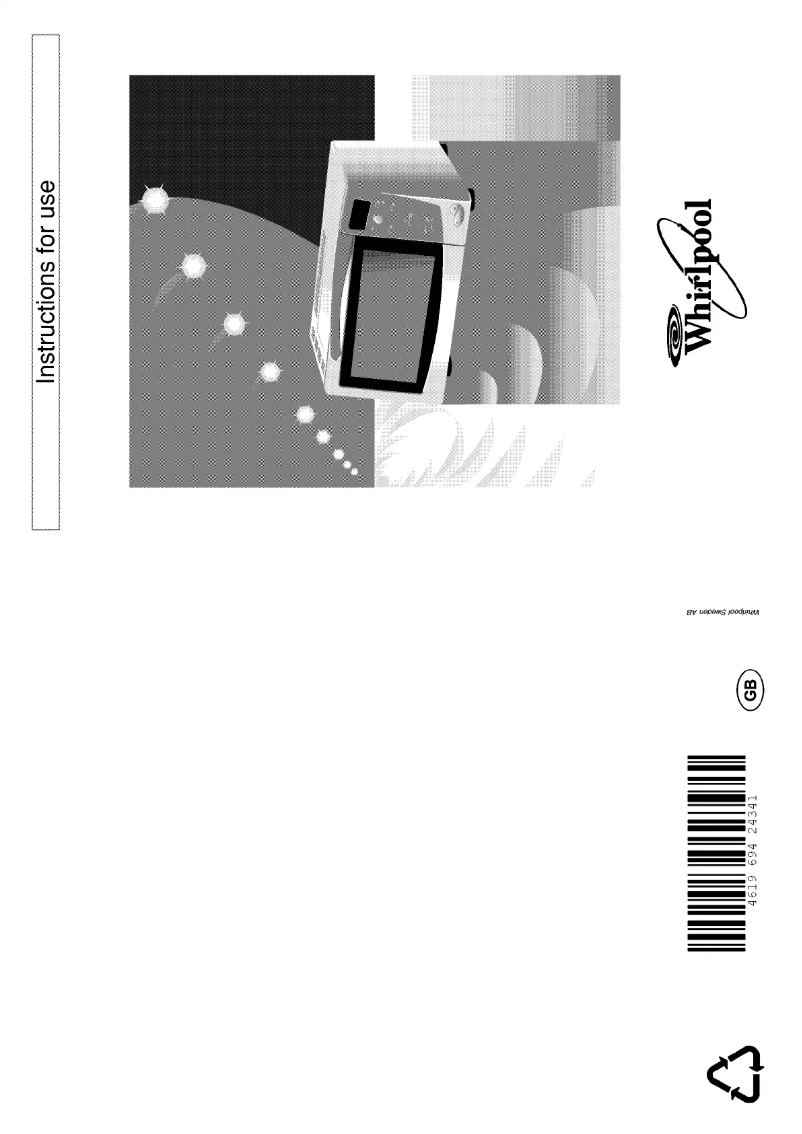 Page 1 de la notice Manuel utilisateur Whirlpool TC 2260 WH