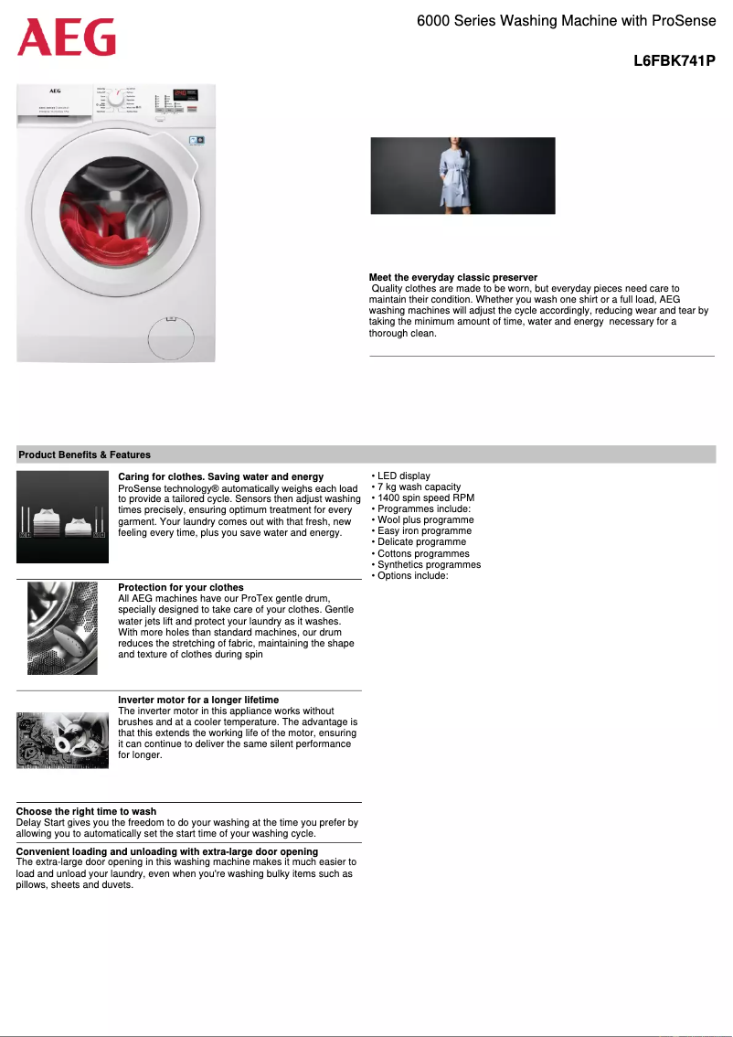 Image de la première page du manuel de l'appareil L6FBK741P