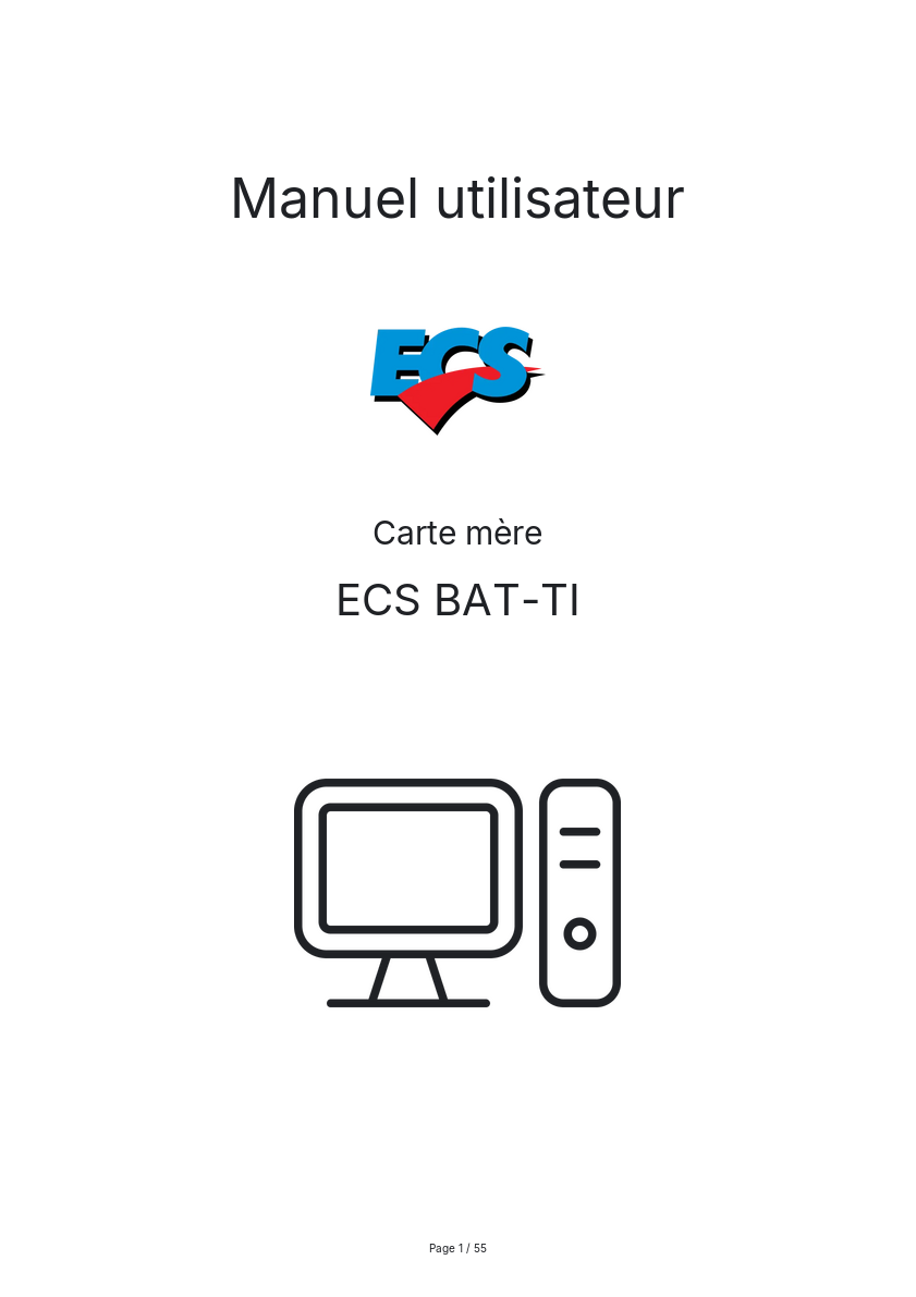 Page n°1 - Manuel utilisateur ECS BAT-TI