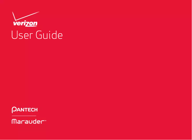 Page n°1 - Manuel utilisateur Pantech Marauder