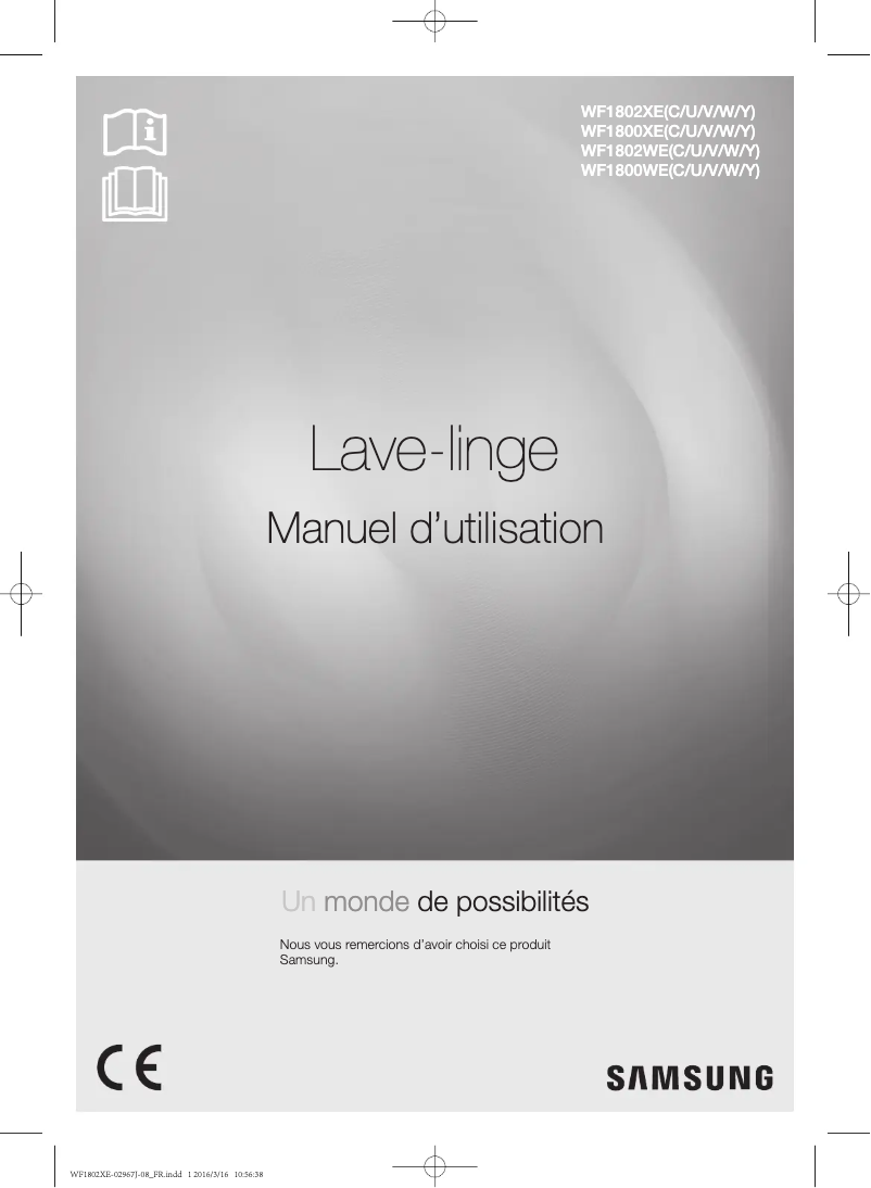 Page n°1 - Manuel utilisateur Samsung WF1802XEC
