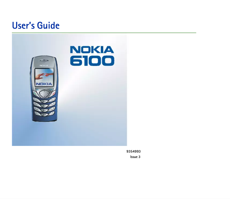 Imagen de la primera página del manual del dispositivo 6100