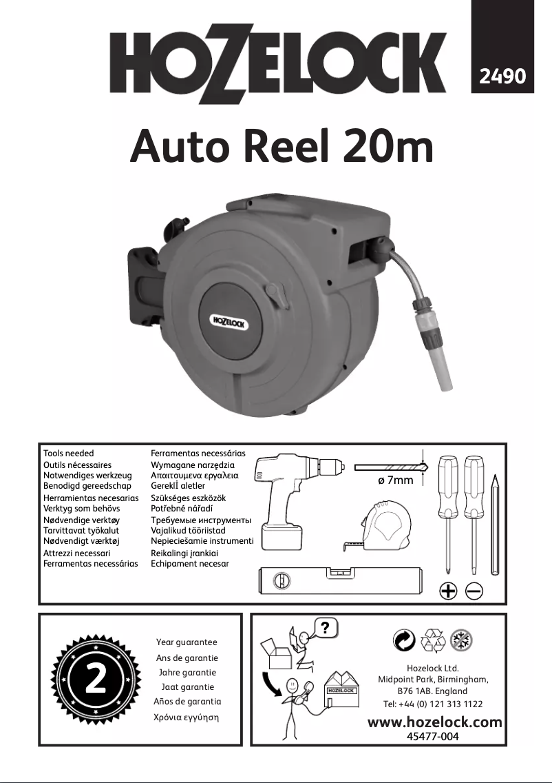 Image de la première page du manuel de l'appareil Auto Reel 2490