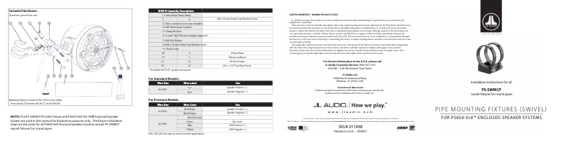 Image de la première page du manuel de l'appareil PS-SWMCP