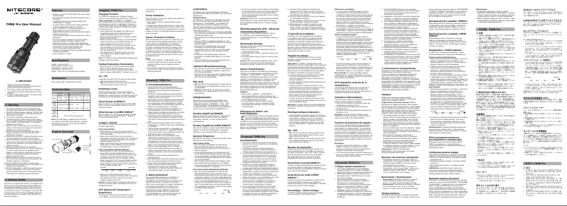 Image de la première page du manuel de l'appareil TM9K Pro