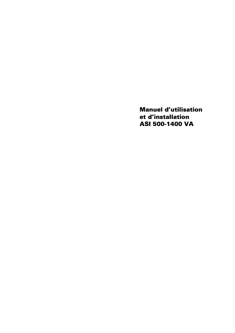 Image de la première page du manuel de l'appareil Powerware 5115 500VA