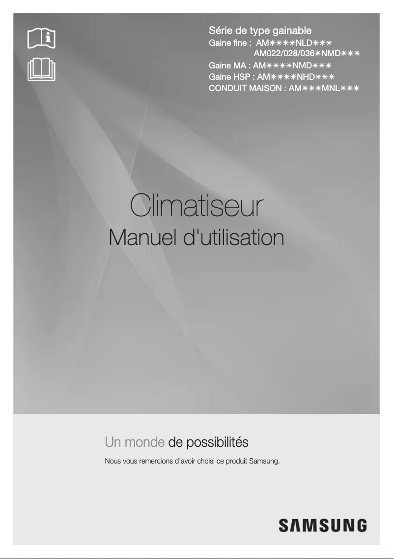 Page 1 de la notice Manuel utilisateur Samsung AM090KNMDEH