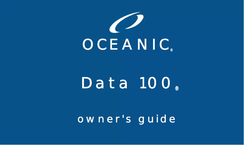 Image de la première page du manuel de l'appareil Data 100