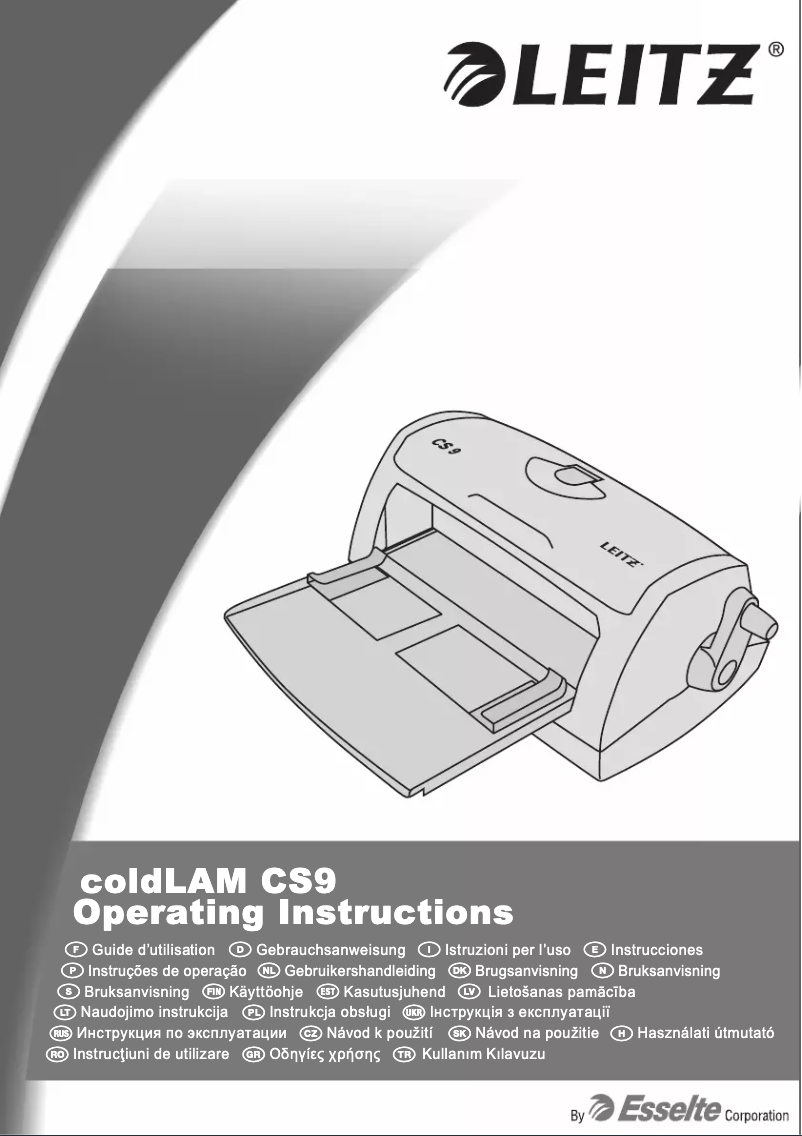 Page n°1 - Manuel utilisateur Leitz CS9