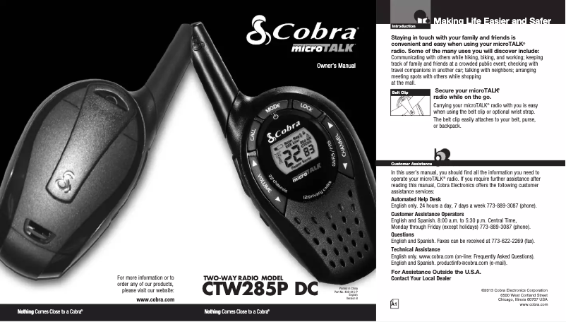 Imagen de la primera página del manual del dispositivo CTW285P DC