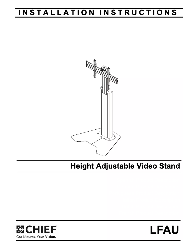 Page 1 de la notice Manuel utilisateur Chief LFAUS