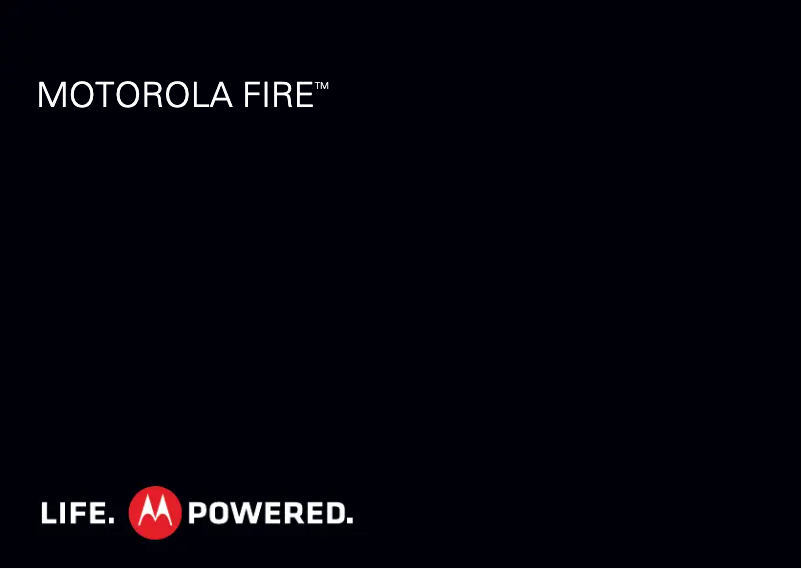 Page 1 de la notice Manuel utilisateur Motorola FIRE