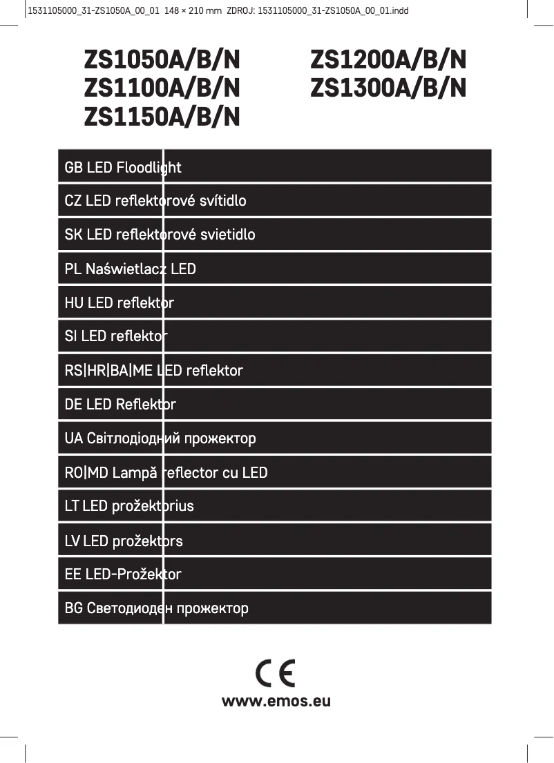 Page n°1 - Manuel utilisateur Emos ZS1050A
