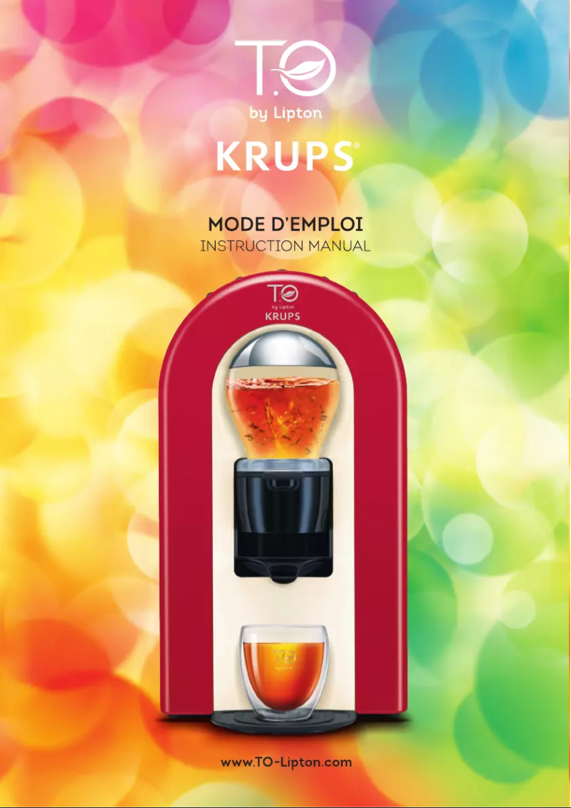 Page n°1 - Manuel utilisateur Krups T.O by Lipton TE500500