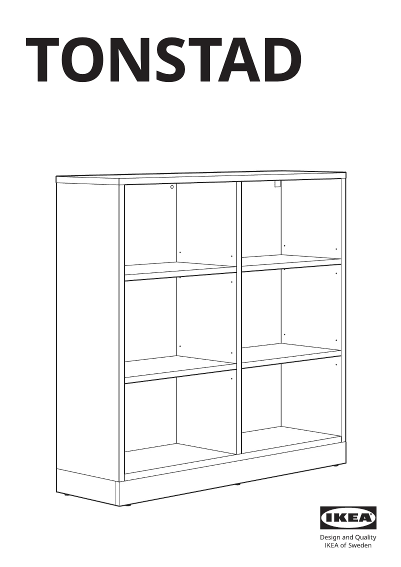 Page 1 de la notice Manuel utilisateur Ikea TONSTAD 504.892.91