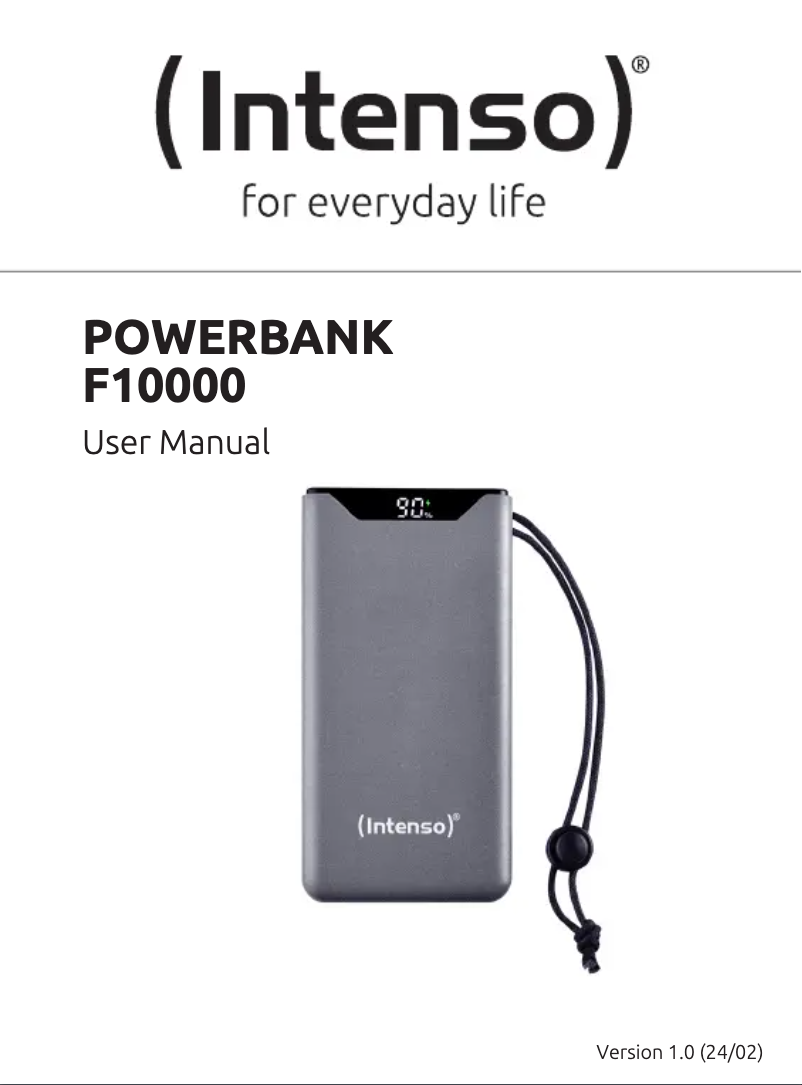 Page 1 de la notice Manuel utilisateur Intenso F20000