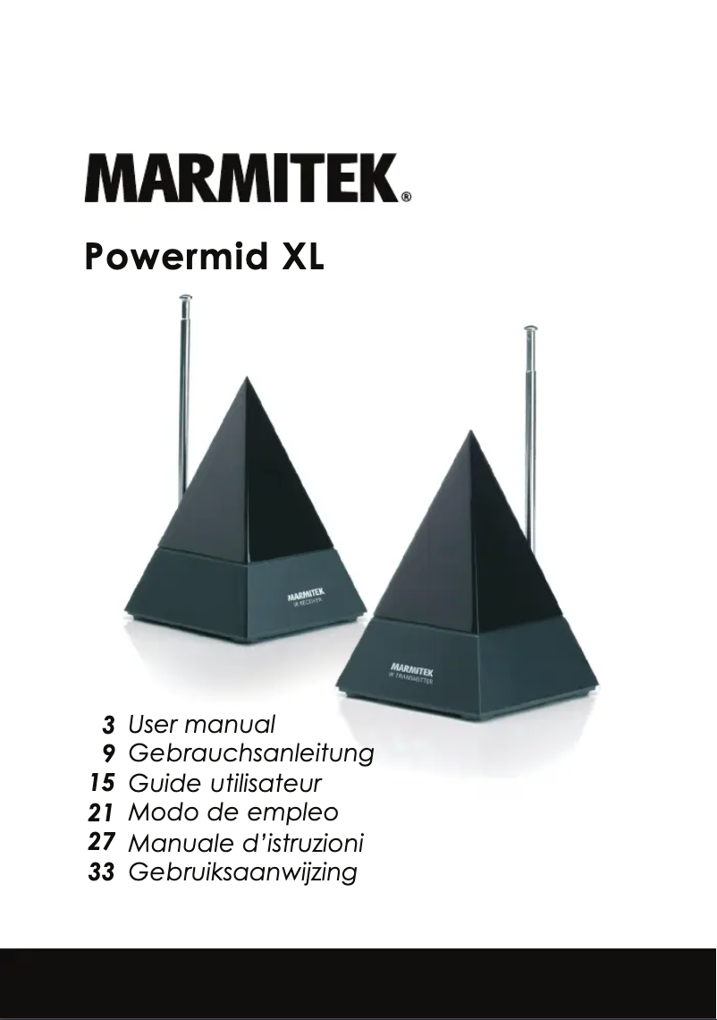 Page 1 de la notice Manuel utilisateur Marmitek Powermid XL