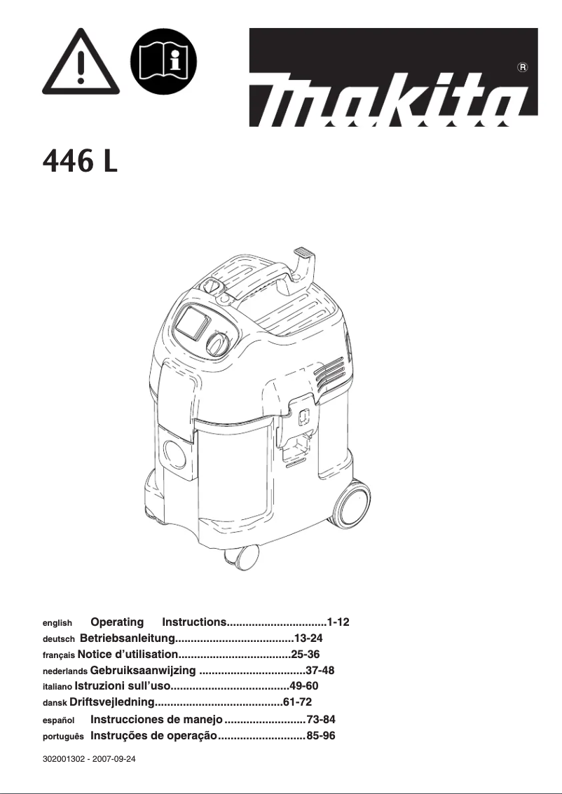 Image de la première page du manuel de l'appareil 446LX