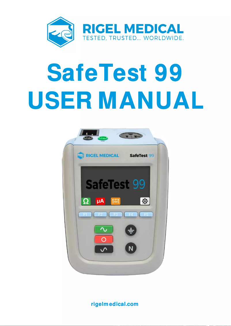 Page n°1 - Manuel utilisateur Rigel Medical SafeTest 99